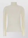 Loulou Studio Viscose Blend Gallinara Turtleneck Sweater Slim In Brown