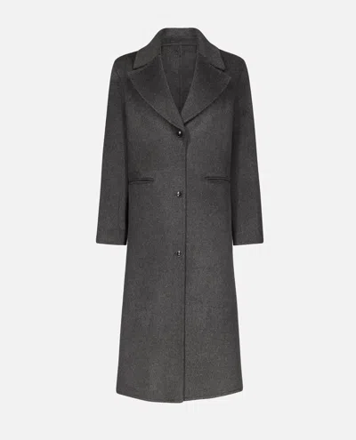 Loulou Studio Vitto Single Breasted Coat In Gray