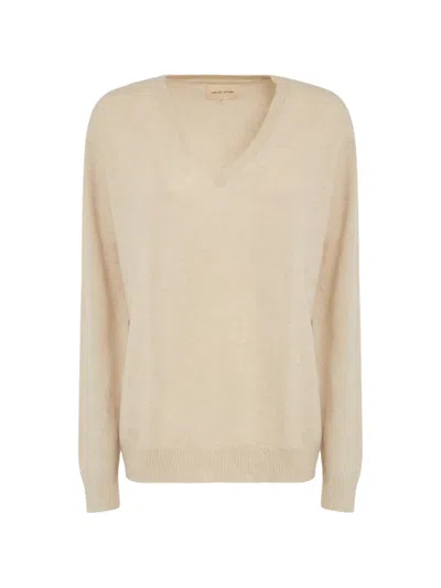 Loulou Studio V-neck Cashmere Sweater In Brown