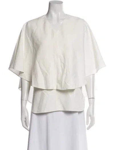 Pre-owned Loulou Studio V-neck Sleeveless Top W/ Tags In White
