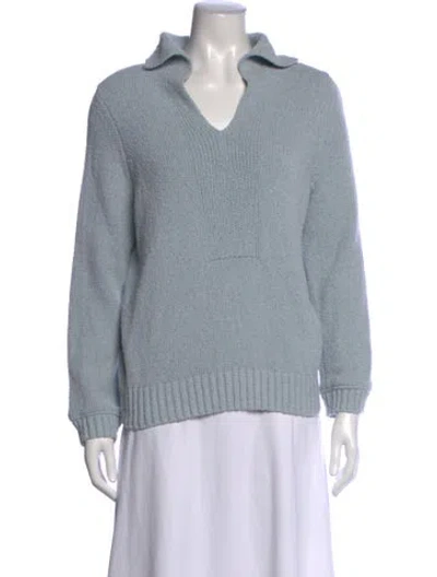 Pre-owned Loulou Studio V-neck Sweater In Blue