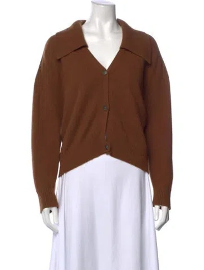 Pre-owned Loulou Studio V-neck Sweater In Brown
