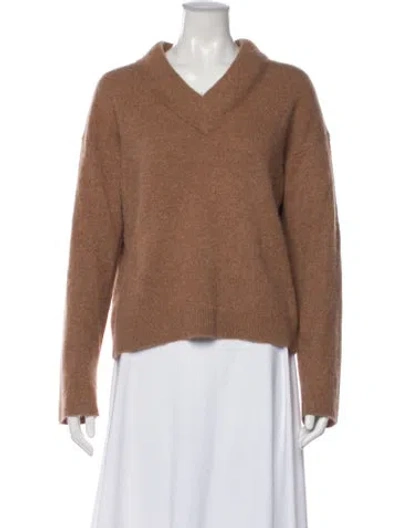 Pre-owned Loulou Studio V-neck Sweater In Brown
