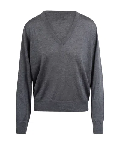 Loulou Studio V-neck Sweater In Gray