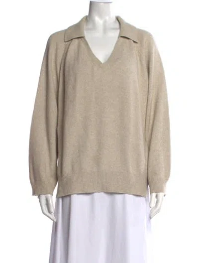 Pre-owned Loulou Studio V-neck Sweater In Grey