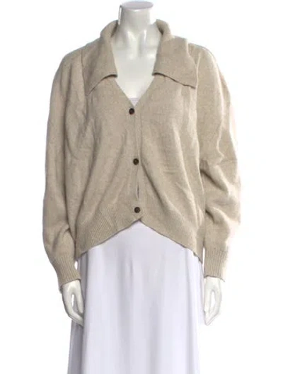 Pre-owned Loulou Studio V-neck Sweater In Neutral