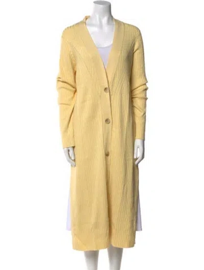 Pre-owned Loulou Studio V-neck Sweater W/ Tags In Yellow