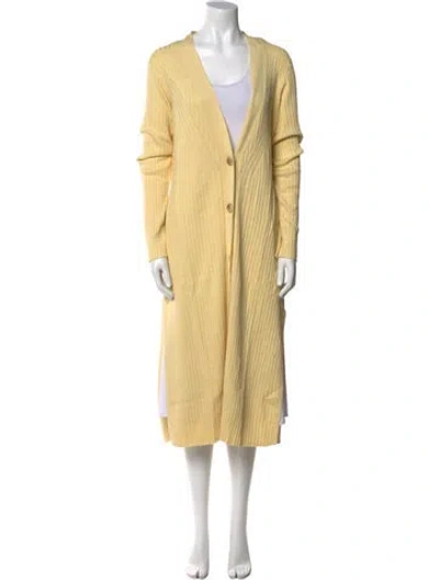 Pre-owned Loulou Studio V-neck Sweater W/ Tags In Yellow