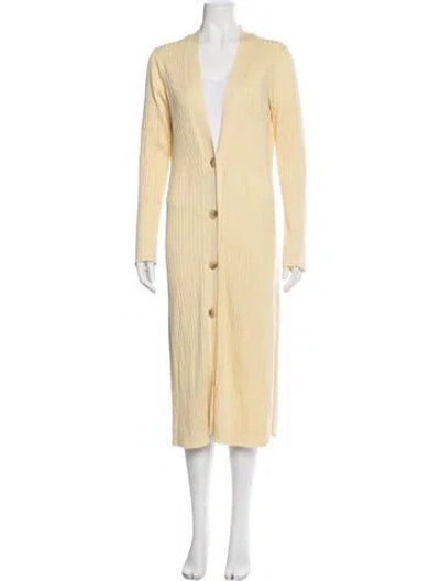 Pre-owned Loulou Studio V-neck Sweater In Yellow