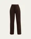 Loulou Studio Brown Vys Trousers In Choco