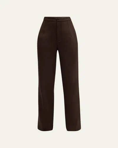 Loulou Studio Brown Vys Trousers In Choco