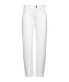 Loulou Studio Samur Cotton Denim Jeans In White