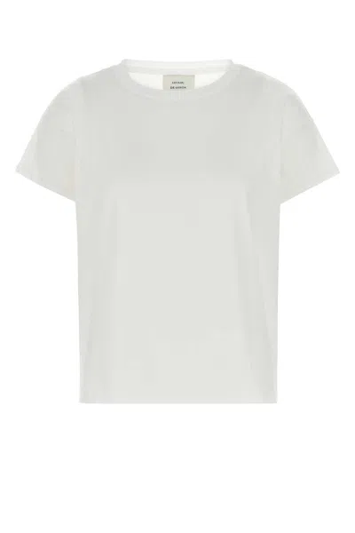 Loulou Studio White Cotton Basiluzzo T-shirt In Multi