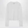 Loulou Studio Masal Long Sleeve Cotton T-shirt In White