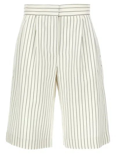 LOULOU STUDIO WHITE PIERA BERMUDA SHORTS