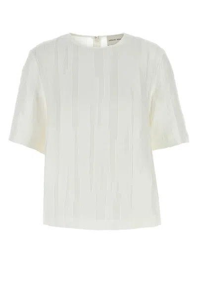 Loulou Studio White Toba Silk And Cotton Blouse