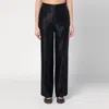 Loulou Studio Noro Leather Wide-leg Pants In Black