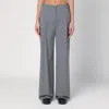 Loulou Studio Wide Grey Wool Pants In Grey