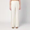 Loulou Studio Alera Silk Trousers In White