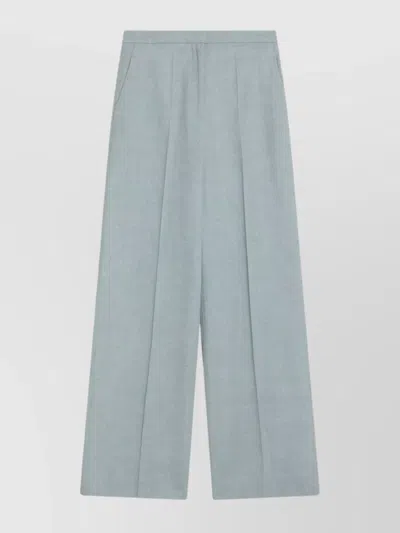 LOULOU STUDIO WIDE-LEG COTTON BLEND TROUSERS