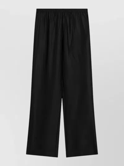 Loulou Studio Wide Leg Kadala Trousers Back Pocket In Black