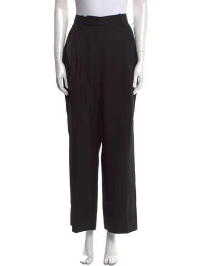 Pre-owned Loulou Studio Wide Leg Pants In Black