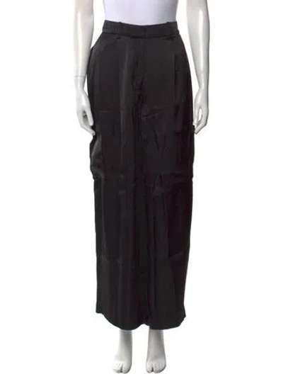 Pre-owned Loulou Studio Wide Leg Pants In Black