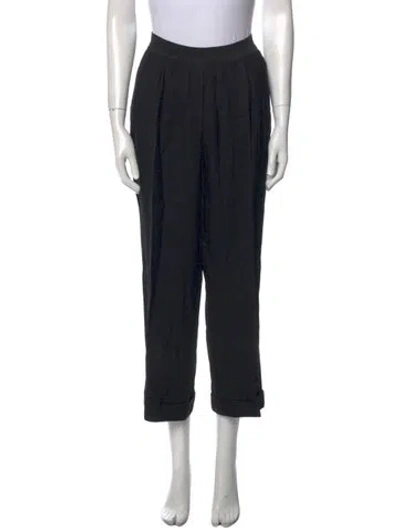 Pre-owned Loulou Studio Wide Leg Pants In Black
