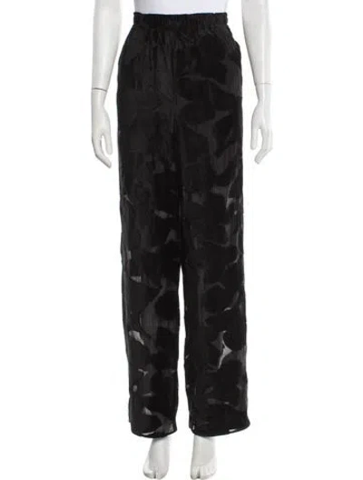 Pre-owned Loulou Studio Wide Leg Pants In Black