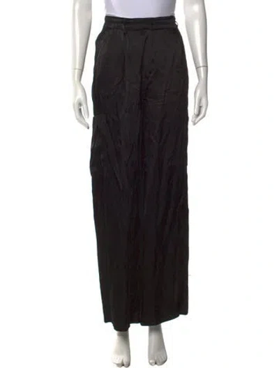 Pre-owned Loulou Studio Wide Leg Pants In Black