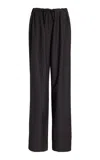 Loulou Studio Wide-leg Pants In Black Melange