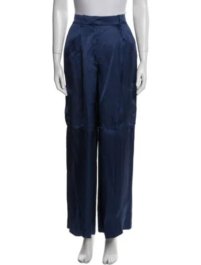 Pre-owned Loulou Studio Wide Leg Pants In Blue