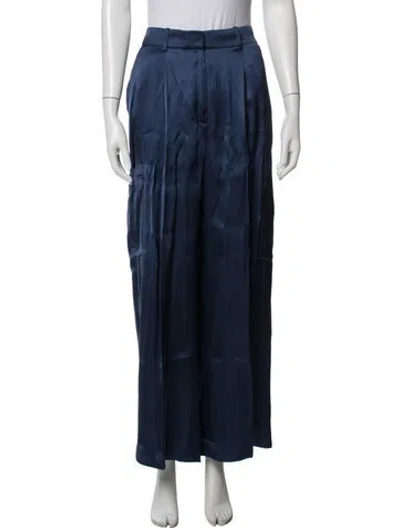 Pre-owned Loulou Studio Wide Leg Pants In Blue