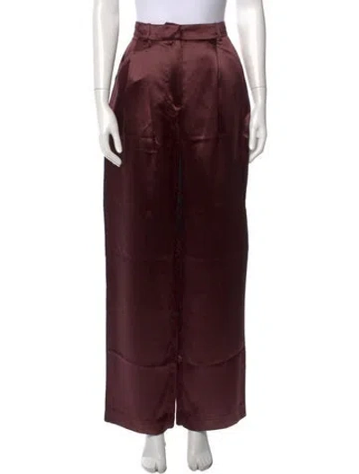 Pre-owned Loulou Studio Wide Leg Pants In Brown