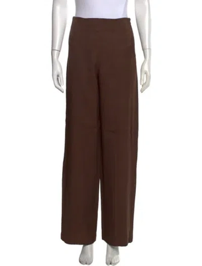 Pre-owned Loulou Studio Wide Leg Pants In Brown