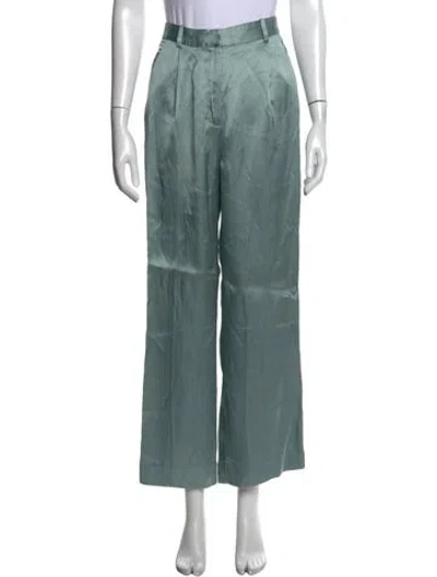 Pre-owned Loulou Studio Wide Leg Pants In Green