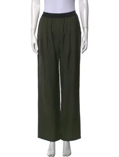 Pre-owned Loulou Studio Wide Leg Pants In Green