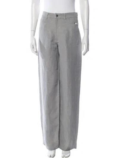 Pre-owned Loulou Studio Wide Leg Pants In Grey