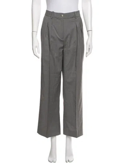 Pre-owned Loulou Studio Wide Leg Pants In Grey