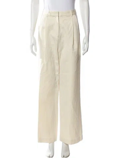 Pre-owned Loulou Studio Wide Leg Pants In Neutral