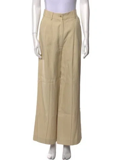 Pre-owned Loulou Studio Wide Leg Pants In Neutral