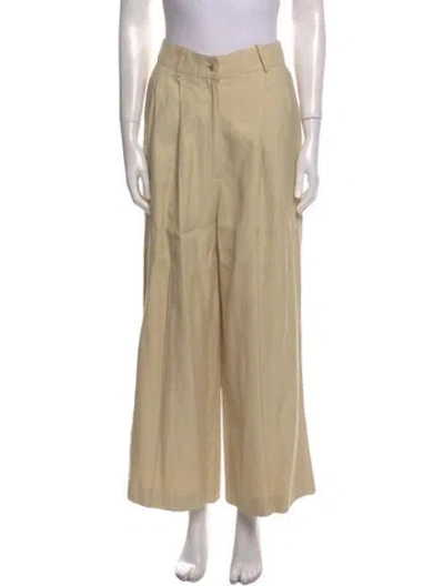 Pre-owned Loulou Studio Wide Leg Pants In Neutral