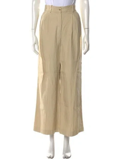 Pre-owned Loulou Studio Wide Leg Pants In Neutral