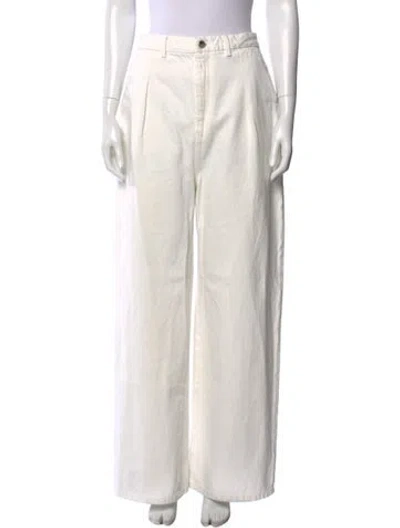 Pre-owned Loulou Studio Wide Leg Pants In Neutral