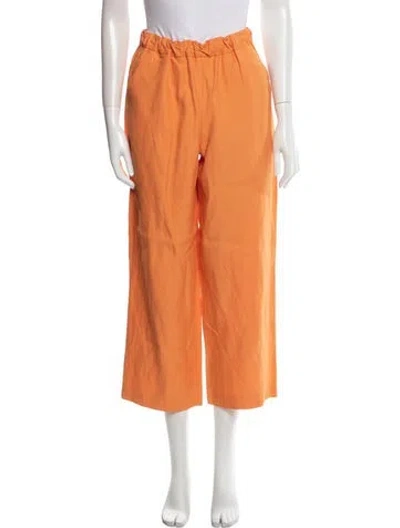 Pre-owned Loulou Studio Wide Leg Pants In Orange