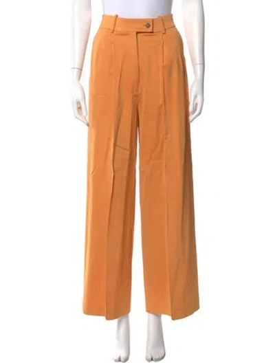 Pre-owned Loulou Studio Wide Leg Pants In Orange