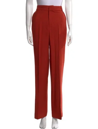 Pre-owned Loulou Studio Wide Leg Pants In Red