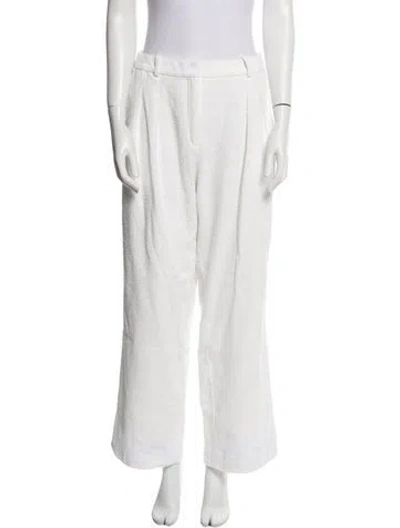 Pre-owned Loulou Studio Wide Leg Pants In White