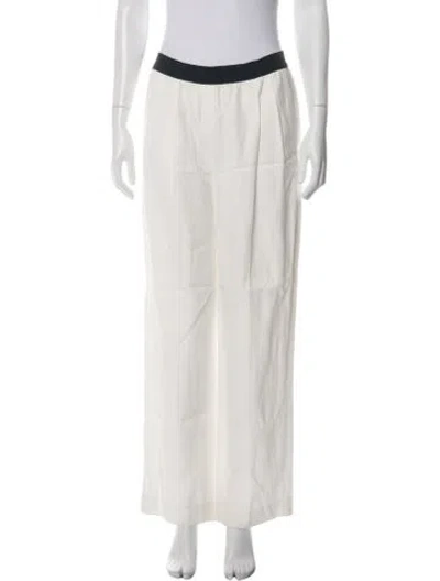 Pre-owned Loulou Studio Wide Leg Pants In White