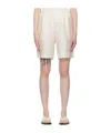 Loulou Studio Ivory Silk Zinnia Bermuda Shorts In White